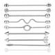 thumbnail image 1 of 9 piezas Industrial Ear Studs Flechas de acero inoxidable Tornillo Barbell Pendiente brillante Joyería Piercing para mujer Hombre, 1 of 5