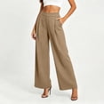 thumbnail image 2 of ThriftyPlait Womens High Waisted Dress Pants Casual Flowy Business Pants Trendy Elegant Loose Fit Wide Leg Trousers with Pockets for Work, 2 of 7
