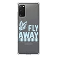 thumbnail image 1 of DistinctInk Clear Shockproof Hybrid Case for Galaxy S20 / S20 5G (6.2" Screen) - TPU Bumper Acrylic Back Tempered Glass Screen Protector - Fly Away - Butterfly Blue, 1 of 2