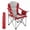Red, variant on EDX Heavy Duty Camping Chair 500 lb Capacity, Oversized Extra Wide for Adults, Padded High Back Folding Lawn Chair, 500 lbs Steel Frame, Portable Outdoor Camping Chair with Cup Holder, Blue Gray