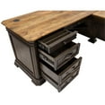 thumbnail image 3 of Bowery Hill Solid Wood Brown L-Desk Rectangular Power Center 68" x 72" Fully Assembled, 3 of 12