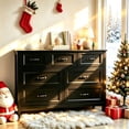 thumbnail image 2 of Gizoon Wooden 7-Drawer Dresser for Bedroom, Black, 2 of 10