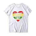 thumbnail image 4 of DDAPJ pyju Black History Month T-shirts for Women Short Sleeve African American Country Celebration Tee Shirts Color Block Printed Casual Round Neck Tee Tops White XXXL, 4 of 5