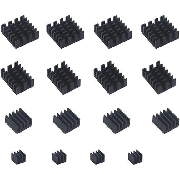 Treedix 16pcs Aluminum Heatsink Cooler Cooling Kit Compatible with Raspberry Pi 4