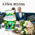 thumbnail image 4 of JAGASY Boat Funeral Small Urns for Human Ashes, Black Urn for Ashes Adult Male, White Lotus & Wooden Boat Decorative Urns for Sister, Keepsake Cremation Urn for Brother, (3 Inch), 4 of 7