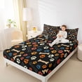 thumbnail image 4 of Erosebridal Kitten Dog Animal Bed Sheets, Black Orange King Sheets, 4 Pieces, 4 of 5