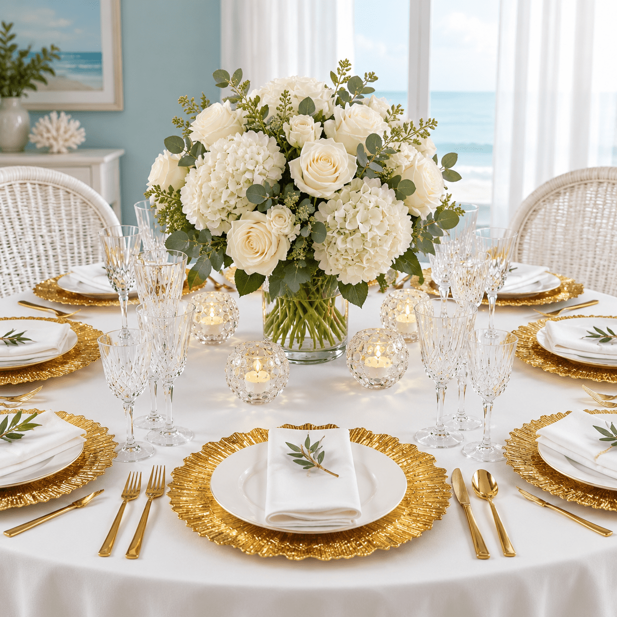 Electroplated Plates Set Of 40 Plastic Reef For Wedding Party Holiday ...