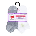 thumbnail image 2 of Hanes Ultimate Women's No Show Socks Pack, Cushioned, 8-Pairs Grey/White 5-9, 2 of 2