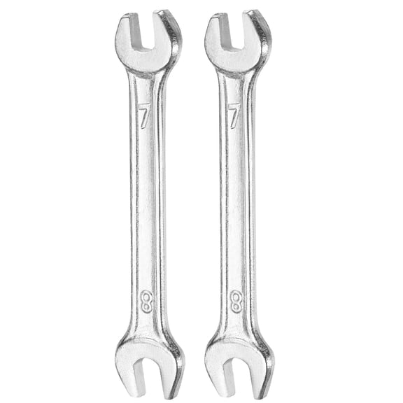Uxcell 2pcs Double Open End Wrench 7mm x 8mm Metric U-Shaped Spanner