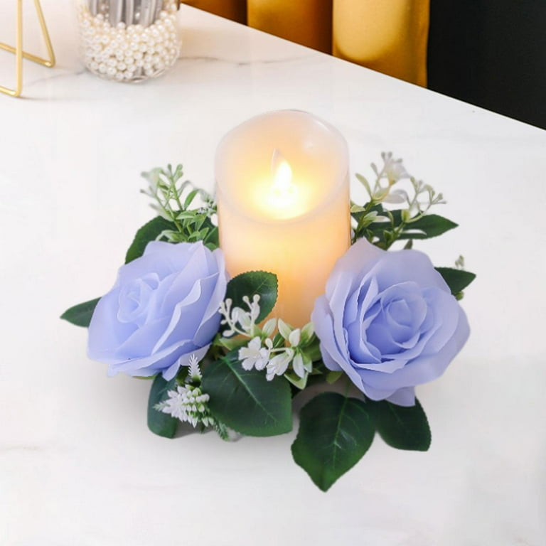 Candle on sale wreaths floral