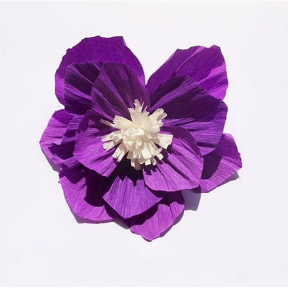 Namzi 10 Pcs 10 Po Décoration de Fleurs en Papier Crêpe pour Mur, Fleurs pour Décoration de Mariage, Décor de Fond de Fleurs, Douche de Bébé, Fête d'Anniversaire, Fond Photo, Décor d'Arche, Décor Mural de Crèche, Violet