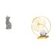 thumbnail image 1 of Escultura de resina de hoja de gato, figura de hierro, adorno coleccionable para estantería, sala de estar, dormitorio, oficina, entrada, chimenea, es, 1 of 8
