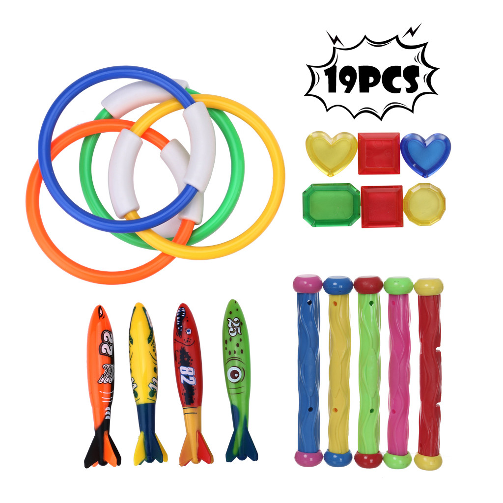 Diving Underwater Swimming Colorful Pool Sink Ring Training Under Water