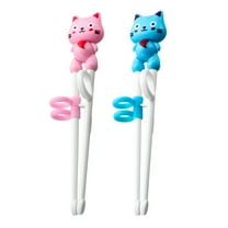 ACDANC Educational Kids Chopsticks, 2 Pairs of Reusable, Easy-To-Use, Cute Animal-Shaped Training Chopsticks for Children