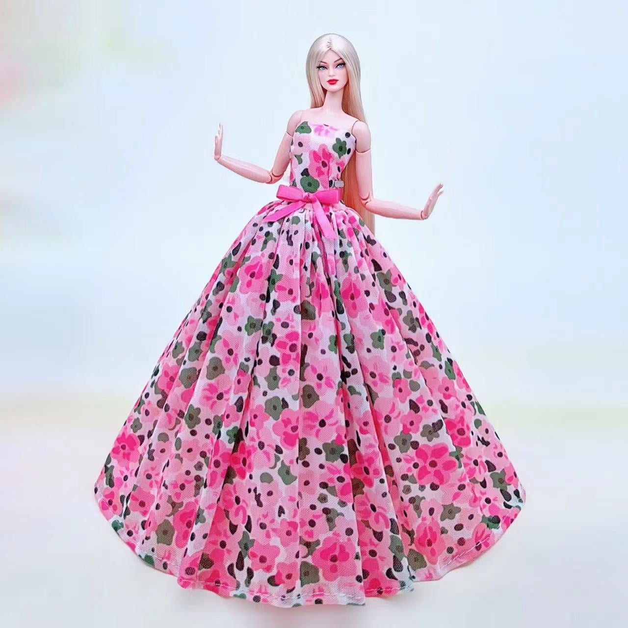 barbie dress for 7th birthday Barbie Girls Summer Dress, Pink Bowknot, Letter Print, Sleeveless, Sizes 6-7 Years