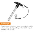 thumbnail image 3 of Unique Bargains T Handle Lock Pins, 25/64' Pin Dia. 3-35/64' Usage Length Stainless Steel Push-Button Quick Release Pin, 3 of 5