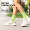 thumbnail image 3 of Comfort Crew Socks 6 Pairs for Women, Soft Breathable Stretch Socks, Non Binding Comfortable Fit for Work, Walking & Everyday Wear, Size 7-9, 3 of 6