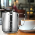 thumbnail image 3 of Milk Frothing Pitcher Latte Cup - Stainless Steel Pitcher Latte Art Espresso Machine Accessories Steaming Pitcher Cappuccino Coffee Milk Frother Cups, 3 of 8