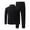 Black, variant on Men's 2 Piece Linen Suit Breathable Button Down Long Shirt Beach Linen Pants Men Relaxed Fit Casual Outfits for Summer Travel​​
