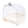 thumbnail image 3 of Bird Bath Tub, Hanging Parrot Bathing Pool, Cage Mounted Bird Bath for Cockatiels Budgies, Plastic Splash Guard Design with Transparent Window, Non-Slip, Easy Clean Indoor Bird Accessory, 3 of 7