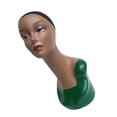 thumbnail image 3 of Cabeza de maniquí Mujer perfecl Modelo peluca Joyería Exhibición verde, 3 of 7