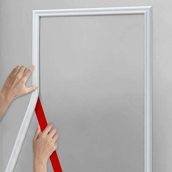 240 L X 0.9 Inch W Peel and Stick Chair Rail Panel Molding, Pre Primed Trim for Home Decoration & Wall Protection