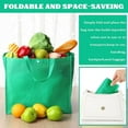 thumbnail image 4 of 60 Pcs Reusable Grocery Bags Bulk Large Foldable Shopping Tote Bags Non Woven with Handle and Plastic Button, 4 of 7