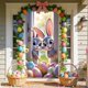thumbnail image 5 of Casa de campo Decoración de Pascua,35 X 72 In Easter Day Door Cover Easter Day Door Curtain Easter Day Door and Wall Decoration Festival Party Decoration, 5 of 6