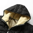 thumbnail image 3 of Hxshgdsn Men Winter Coat Thick Fleece Lined Warm Zip Up Long Sleeve Jacket With Pockets Black L, 3 of 5
