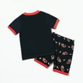 thumbnail image 5 of alcepopk Baby Boy Summer Outfit Dinosaur Clothes for Boys Toddler Short Sleeve Cartoon Printed Shirt Shorts Set(Black,5-6 Years), 5 of 9