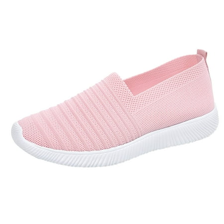 

HGWXX7 Shoes Flying Fashion Solid Color Breathable Shoes Casual Women s Sports Woven Mesh Women s sneakers Fall Shoes