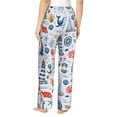 thumbnail image 3 of Bingfone Pajamas For Women,Watercolor Nautical Pajama Pants With Pockets-X-Large, 3 of 9