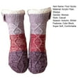 thumbnail image 6 of Floor Socks Color Block Sherpa Lining Knitted Mid-calf Thickened Keep Warm Comfortable Winter Thermal Women Indoor Home Slipper Sleeping Socks for Daily Wear,Blue, 6 of 7