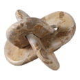thumbnail image 6 of Rounded Knot for Home and Bathroom Decor - Marble Sculpture for Living Room, Office or Shelf Styling - Modern Stone Decorative Ornament for Coffee Tables and Room Accent - 9", Ivory & Tan, 6 of 10