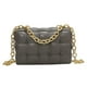 thumbnail image 1 of Bolso pequeño tejido de moda popular, bolso cuadrado pequeño simpleGris, 1 of 5