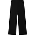 Annhoo Maternity Casual Pant Solid Color Over The Belly Loose Straight