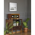 thumbnail image 6 of Kate and Laurel Sylvie Victrola Record Player Framed Canvas Wall Art by Statement Goods, 22x22 Gray, Modern Minimalist  Music Art Wall Décor, 6 of 6