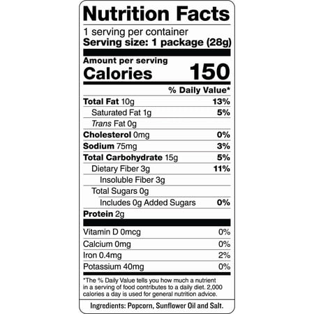 Skinny Pop Popcorn 4088 Popcorn, Cholesterol-Free, 1 oz, 12/CT, Multi