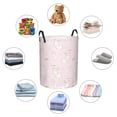 thumbnail image 4 of Honeii Rainboe And Rabbit Print Laundry Hamper Basket,Baby Nursery Woven Storage Basket for Toys Bin,Pillows,Blankets,Clothes-, 4 of 6