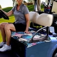 thumbnail image 2 of Garronmavis Colorful Palm Leaves Golf Cart Seat Blanket/Cover Universal Fit Golf Cart Accessories for More 2-Person Seats, Washable, 2 of 5
