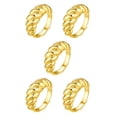 thumbnail image 3 of Anillo de oro trenzado grueso Sonducket estilo tejido Croissant 7mm, 3 of 6