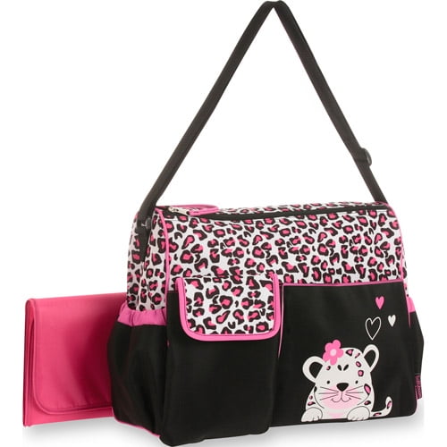 Baby Boom Cheetah Applique Duffle Diaper Bag