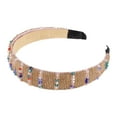 thumbnail image 4 of Unique Bargains 1 Pc Headband Beads Wide-brimmed Hair Accessories for Women Colorful, 4 of 5