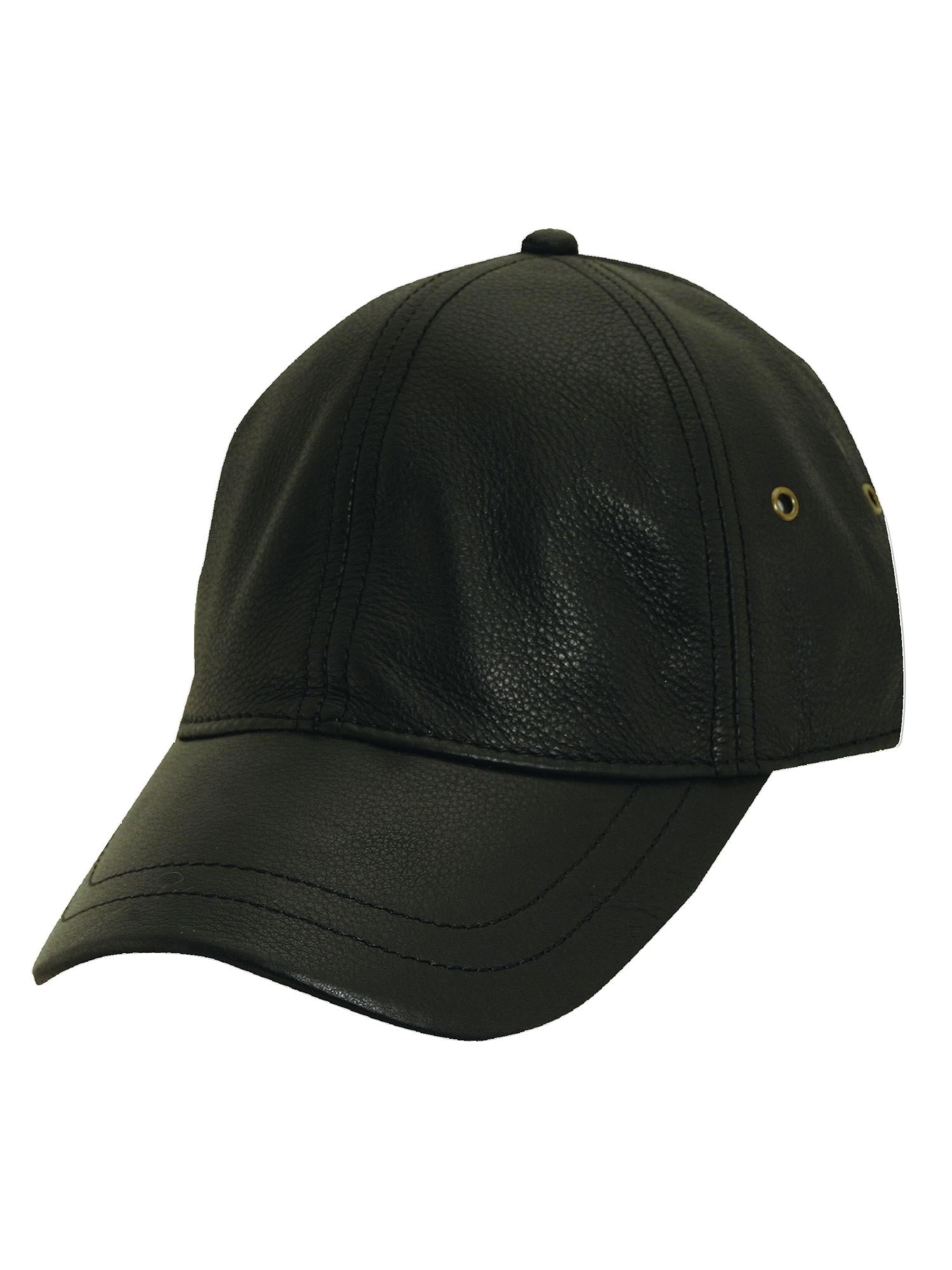 stetson leather baseball cap