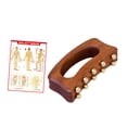 thumbnail image 4 of TISHITA Wooden Massage Tool 10 Brass Point Compact Scraper for Shoulder Styling Body no Acupoint Chart, 4 of 8
