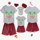 thumbnail image 1 of Pijamas familiares a juego de Navidad, conjuntos de Pijamas cortos grises, en julio de 2023, 1 of 3