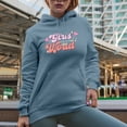 thumbnail image 2 of Girls Can Change the World, Retro Feminist Art Merch Gift, Light Blue Hooded Sweatshirt or Hoodie, 2XL, 2 of 5
