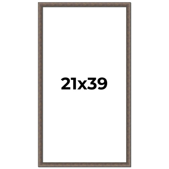 21x39 Frame Silver Real Wood Picture Frame Width 1.25 Inches | Interior Frame Depth 0.5 Inches |