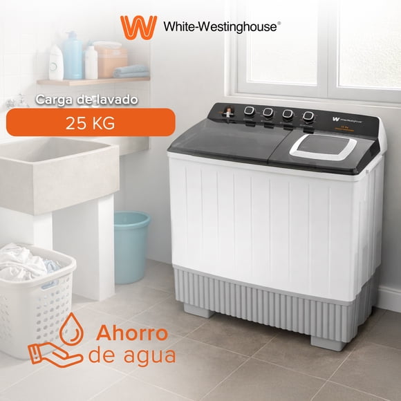 Lavadora Doble Tina White-Westinghouse 25 kg Blanco WWXCTT332009QBK