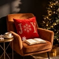 thumbnail image 6 of WWG Velvet Christmas Pillow Cover 18x18, Decorative Throw Pillow Case with Rhinestone Beaded Pattern, Hidden Zipper, Washable, for Sofa Couch Bed Living Room Couch, 6 of 6